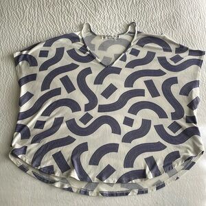 Fighting Eel Top Size M, White and Blue